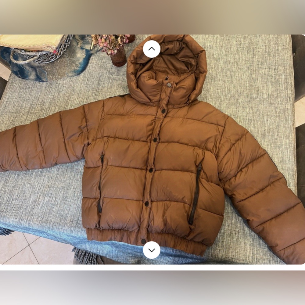 Alo Yoga Aspen Love Puffer Coat Jacket Cinnamon Brown XS - Picture 4 of 7
